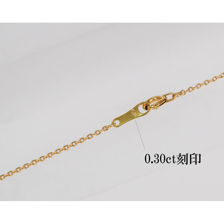 ダイヤモンド K18 ゴールド ネックレス 2連 ブリリアントカット 0.3ct 