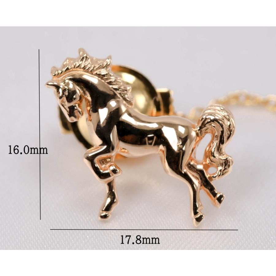 K18PG 馬モチーフ タイタックピン ホース ピンクゴールド 縁起物