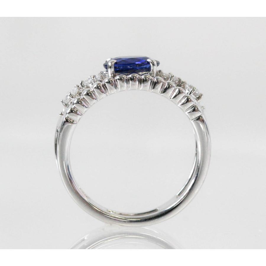 Pt900 サファイア ダイヤモンド リング 12号 1.170ct 9月 誕生石