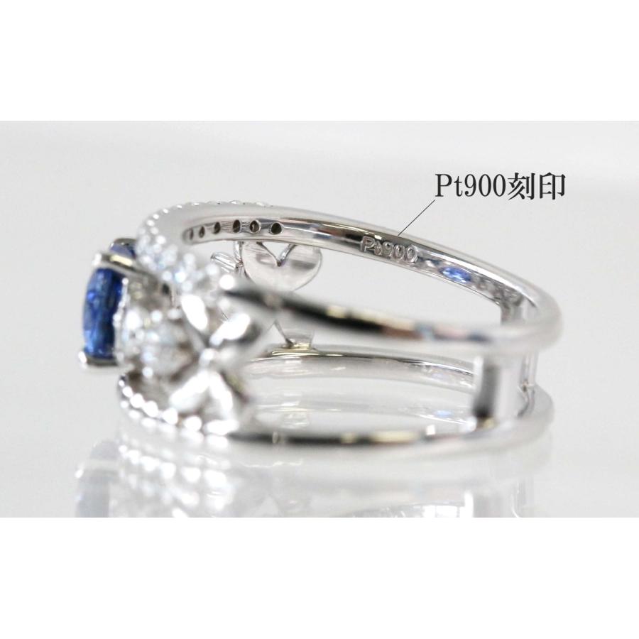 Pt900 サファイア ダイヤモンド リング 12号 1.170ct 9月 誕生石