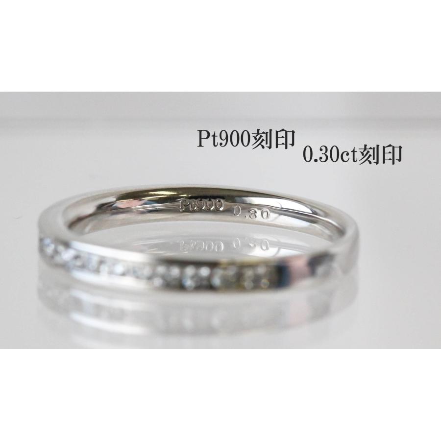 Pt900 ダイヤモンド リング 0.3ct ハーフエタニティ 12号 上品 プラチナ 指輪 レディース　宝石保証書付き Diamond Ring Half Eternity 0.3ct Platinumの画像