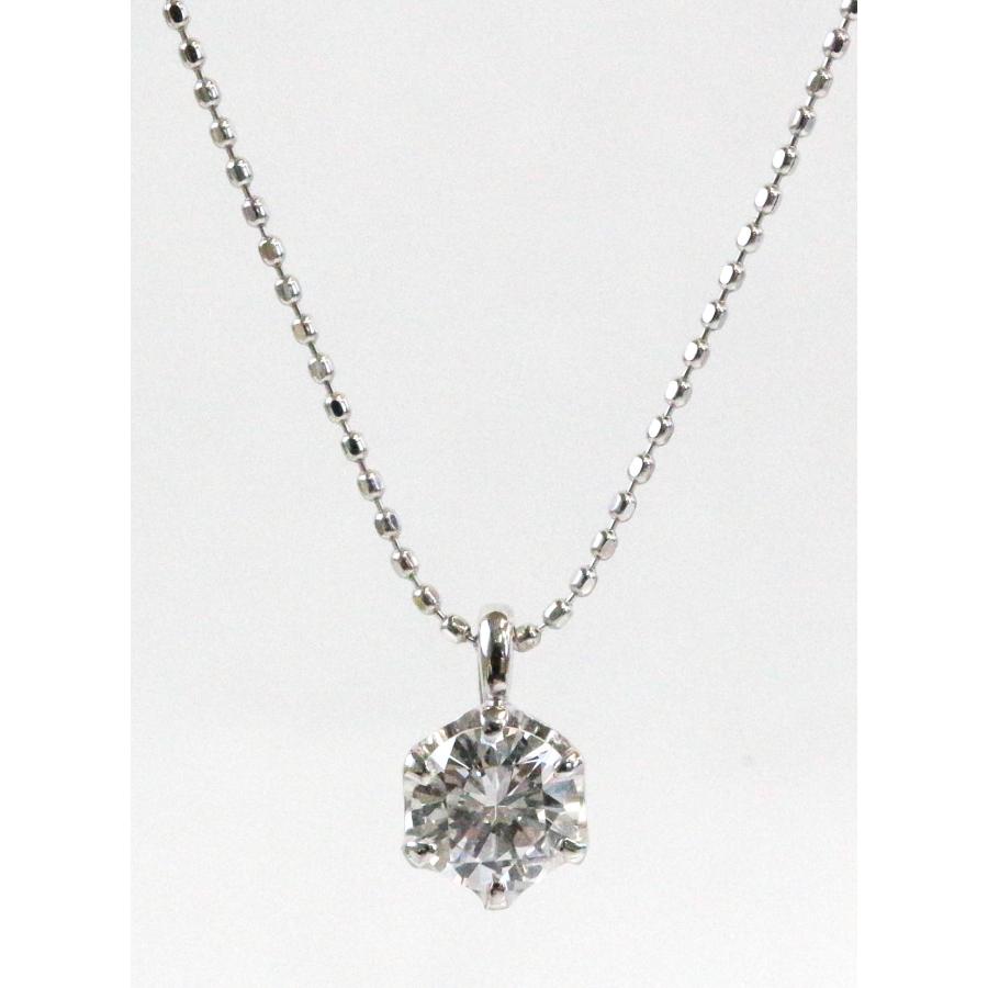 K18 Pt900 シェル ダイヤモンド ネックレス Pt900 K18WG ダイヤモンド ネックレス 0.34ct 一粒 ホワイトゴールド