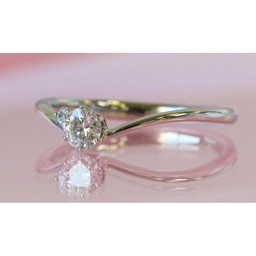 Pt900 プラチナ ダイヤモンドリング 0.15ct 婚約指輪 結婚指輪 エンゲージリング 4月誕生石 9号 Diamond Platinum Ring Engagement Wedding Proposal Bridalの画像