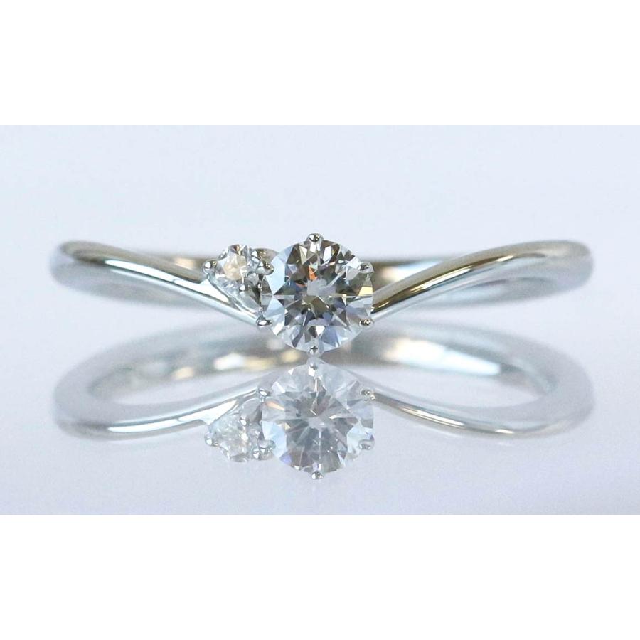 Pt900 プラチナ ダイヤモンドリング 0.15ct 婚約指輪 結婚指輪 エンゲージリング 4月誕生石 9号 Diamond Platinum Ring Engagement Wedding Proposal Bridalの画像