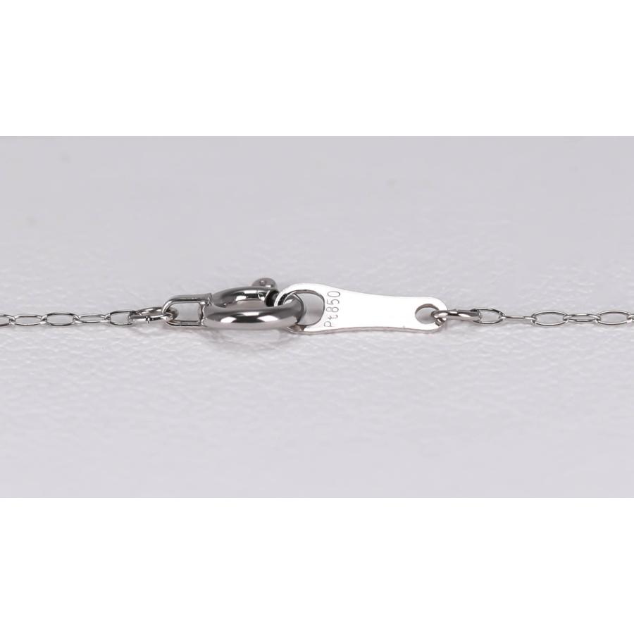 Pt900 ダイヤモンド ネックレス プラチナ ペンダント 花 フラワーモチーフ 0.1ct 40cm ４月誕生石 レディース アクセサリー宝石保証書付きの画像