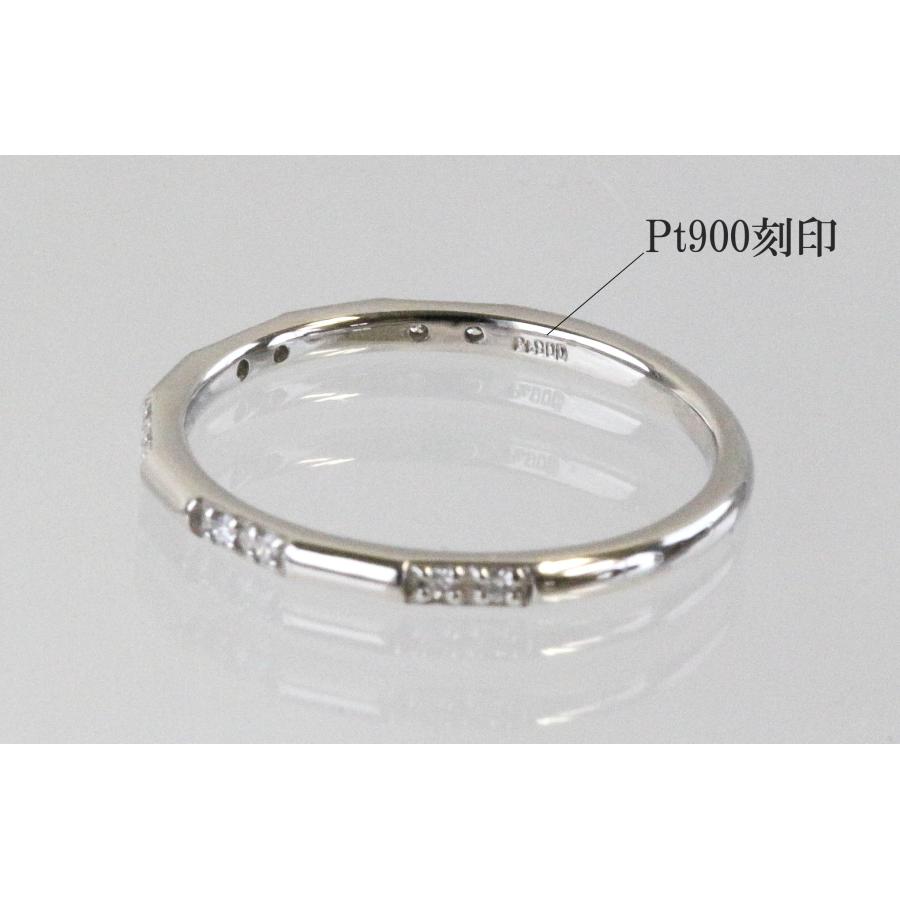 Pt850 ダイヤモンド リング プラチナ 指輪 １０号 0.05ct 10石 重ねづけ 宝石保証書付き プレゼント ジュエリー Diamond Ring Platinum Pt850の画像