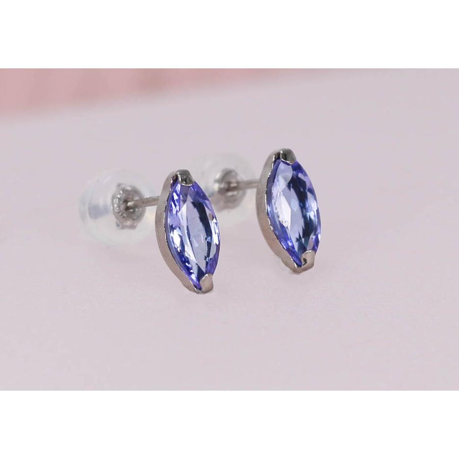 天然石　タンザナイト　ピアス　ＰＴ900　プラチナ Pt900 タンザナイト ピアス プラチナ マーキスカット 0.80ct 12月