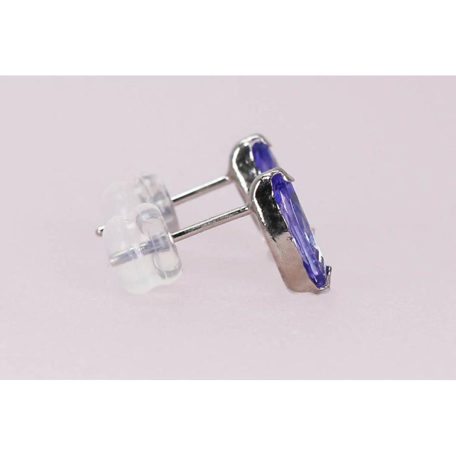 Pt900 タンザナイト ピアス プラチナ マーキスカット 0.80ct 12月