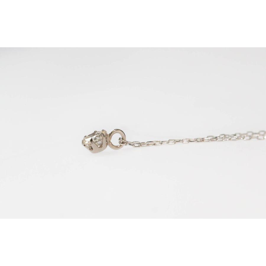 Pt850 ダイヤモンド ネックレス プラチナ 0.09ct 一粒 普段使い シンプル レディース アクセサリー 宝石保証書付きの画像