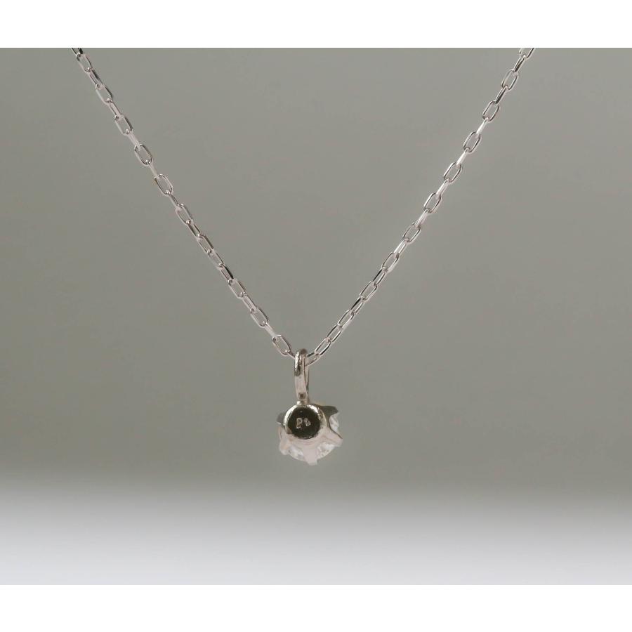 Pt850 ダイヤモンド ネックレス プラチナ 0.09ct 一粒 普段使い シンプル レディース アクセサリー 宝石保証書付きの画像