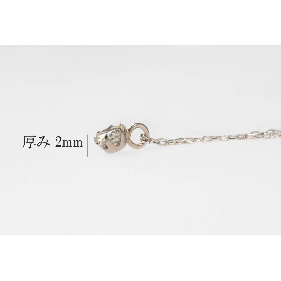 Pt850 ダイヤモンド ネックレス プラチナ 0.09ct 一粒 普段使い シンプル レディース アクセサリー 宝石保証書付きの画像