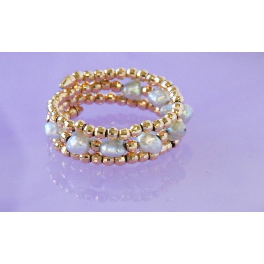 あこや真珠 フリーサイズ リング K18YG 指輪 アコヤ ケシ パール