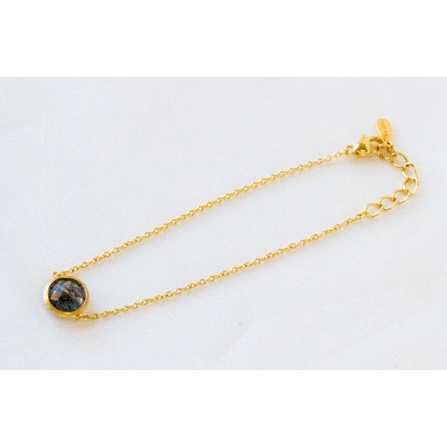 ブラックルチルクォーツ ブレスレット ゴールド シルバー 黒 シンプル