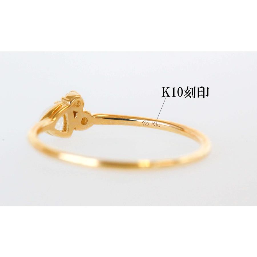ムーンストーン リング 指輪 ホワイトトパーズ 指輪 6月 誕生石 透明感 細い 華奢 かわいい ジュエリー プレゼント 彼女 安心の宝石保証書付き Moonstone Ringの画像