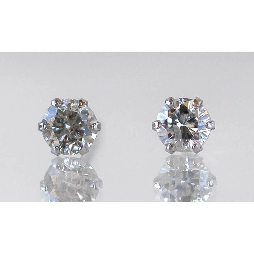 Pt900 ダイヤモンド ピアス 0.418ct スタッド シンプル 一粒