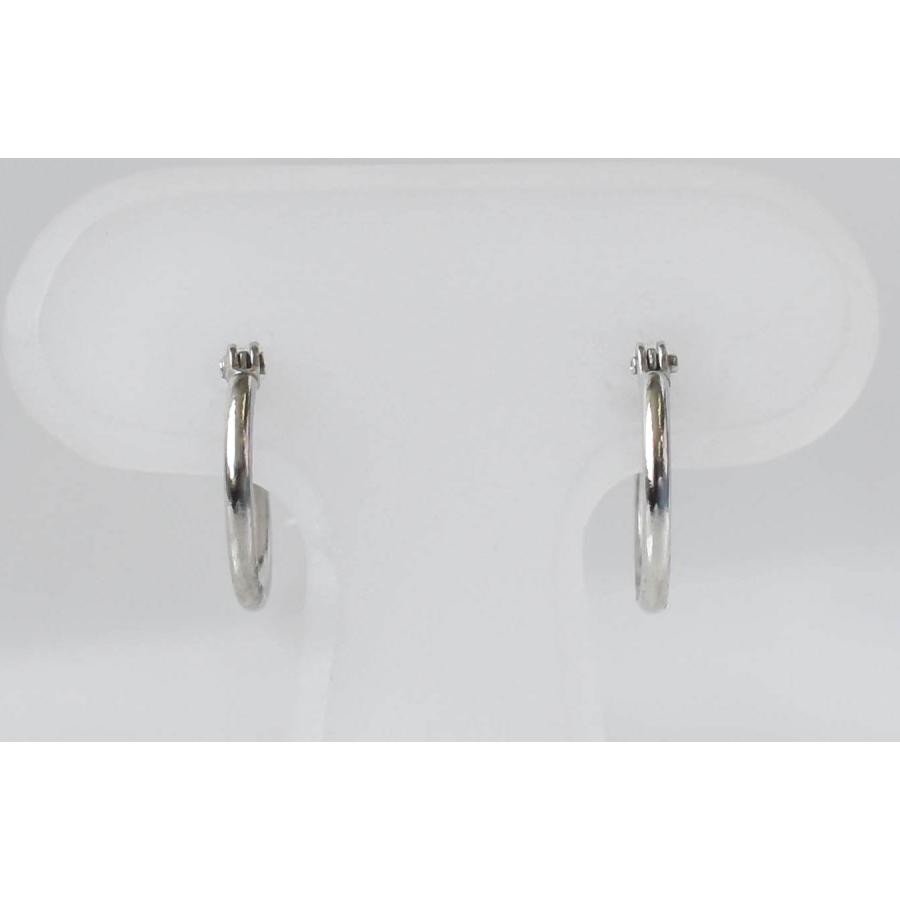 Pt900 フープピアス 小さめ 10mm つけっぱなし シンプル プラチナ