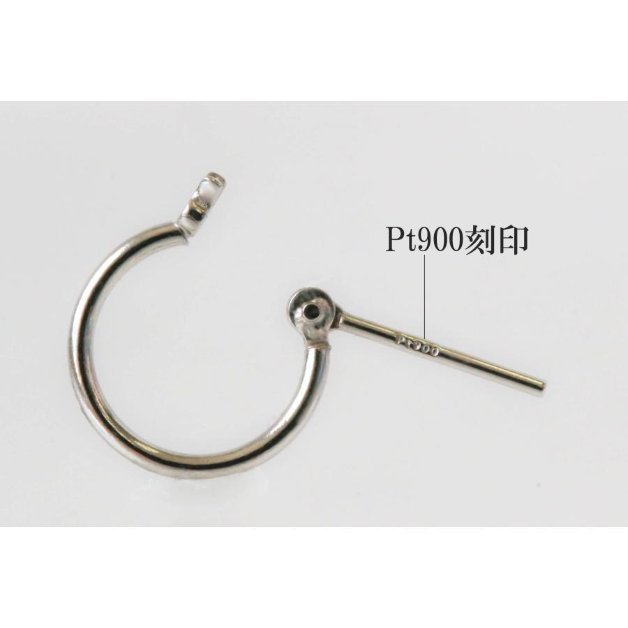 Pt900 フープピアス 小さめ 10mm つけっぱなし シンプル プラチナ