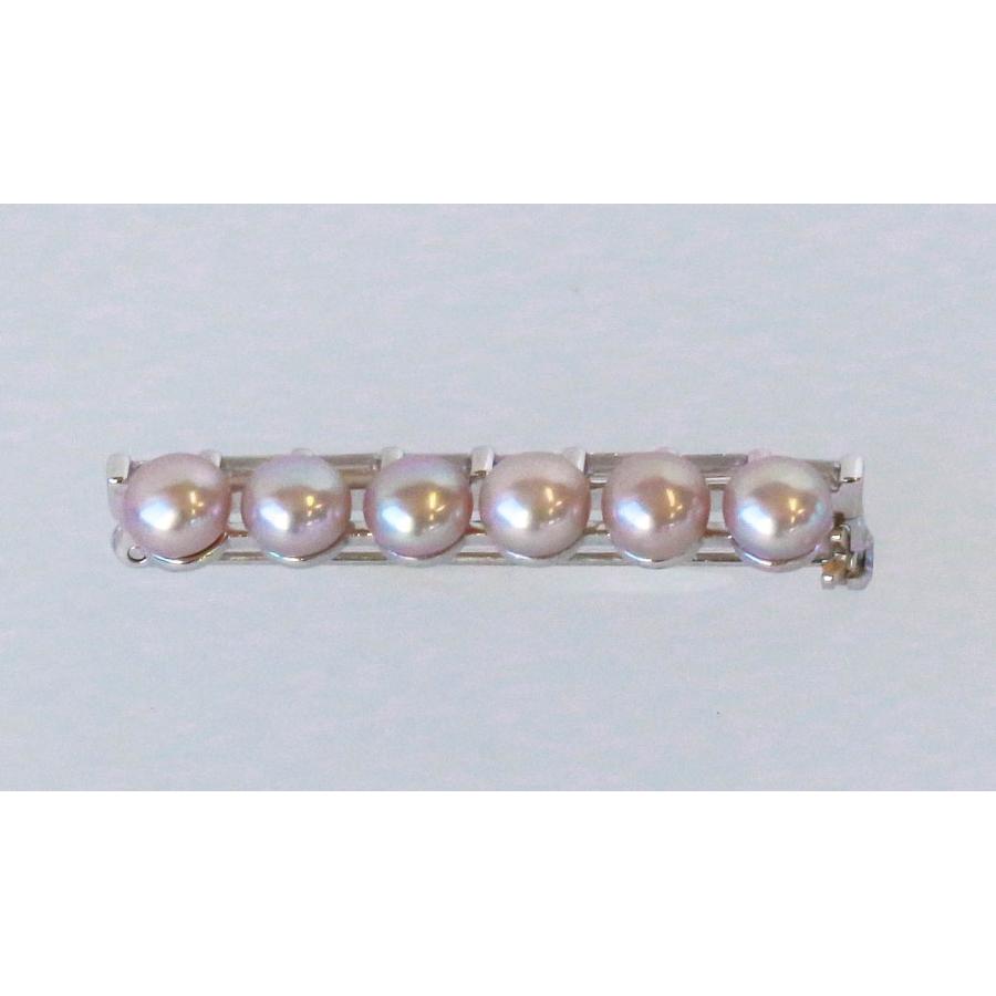 淡水パール ブローチ 真珠 パープル シルバー925 胸元 5.7mm レディース アクセサリー 宝石保証書付きの画像