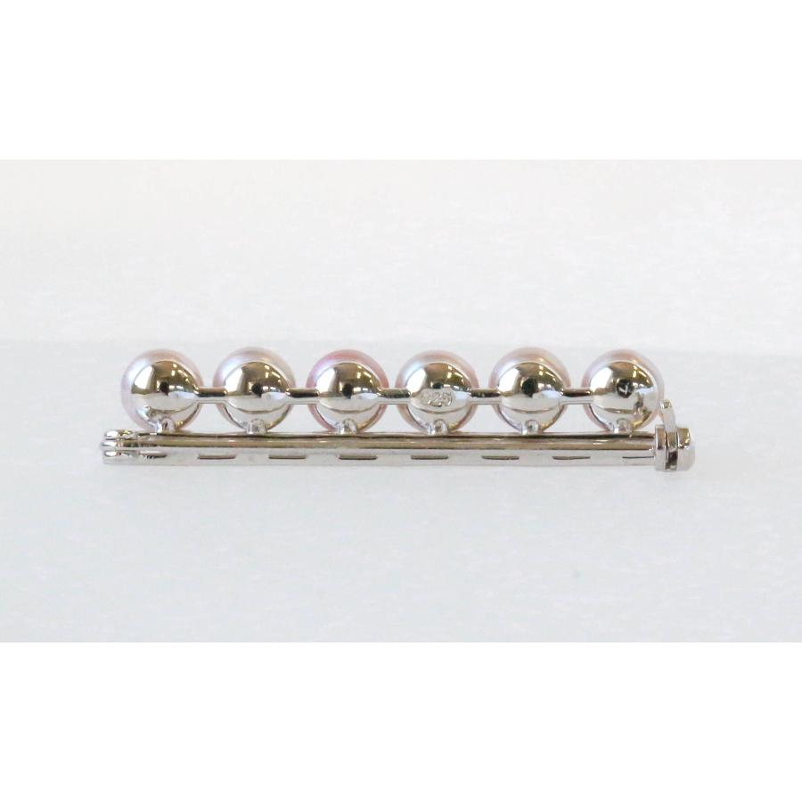 淡水パール ブローチ 真珠 パープル シルバー925 胸元 5.7mm レディース アクセサリー 宝石保証書付きの画像
