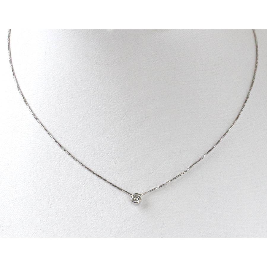 Pt850 ダイヤモンド ネックレス プラチナ 一粒 ペンダント 0.23ct ベネチアンチェーン 宝石保証書付き レディース アクセサリー プレゼントの画像