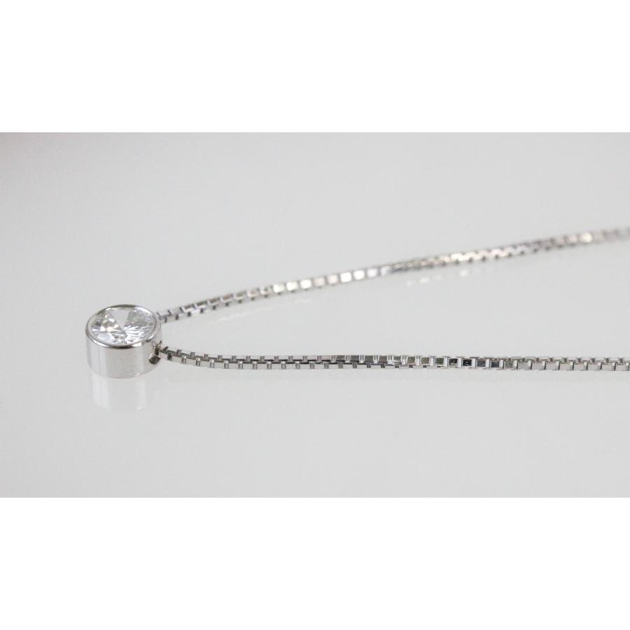 Pt850 ダイヤモンド ネックレス プラチナ 一粒 ペンダント 0.23ct ベネチアンチェーン 宝石保証書付き レディース アクセサリー プレゼントの画像