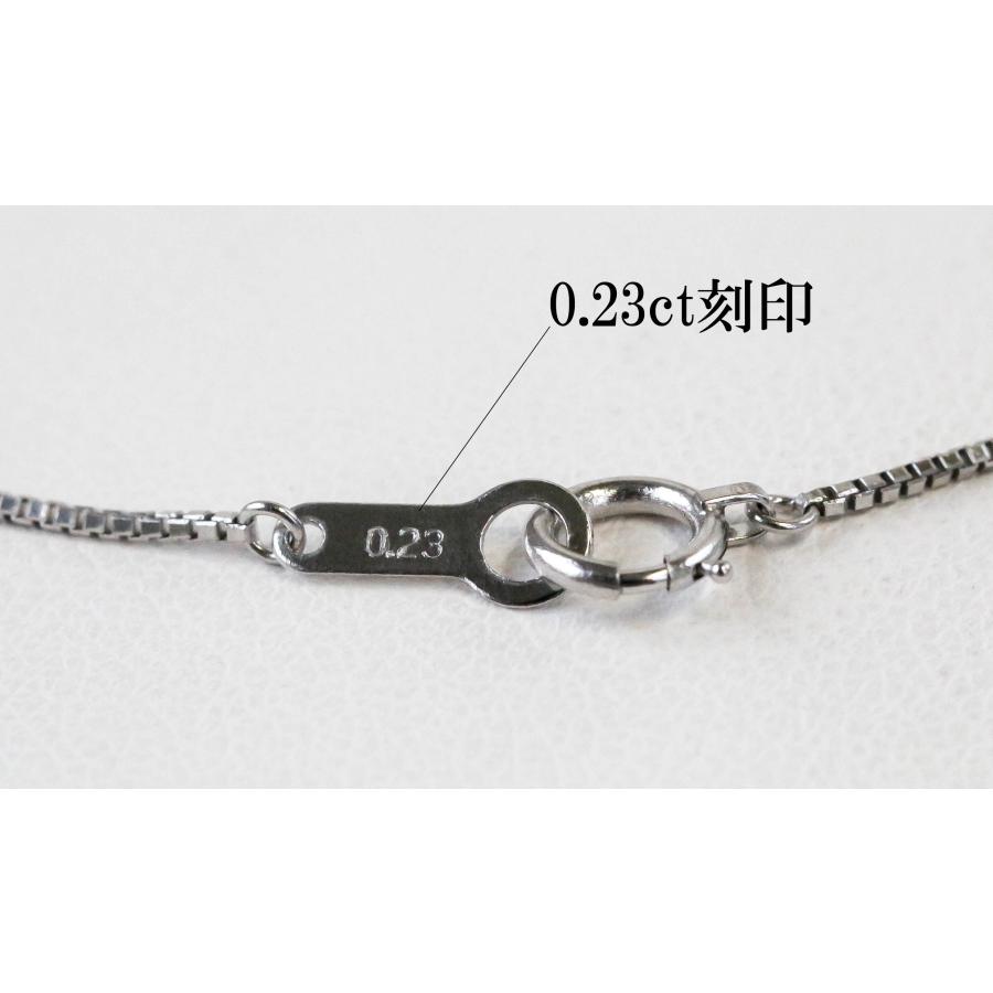 Pt850 ダイヤモンド ネックレス プラチナ 一粒 ペンダント 0.23ct ベネチアンチェーン 宝石保証書付き レディース アクセサリー プレゼントの画像