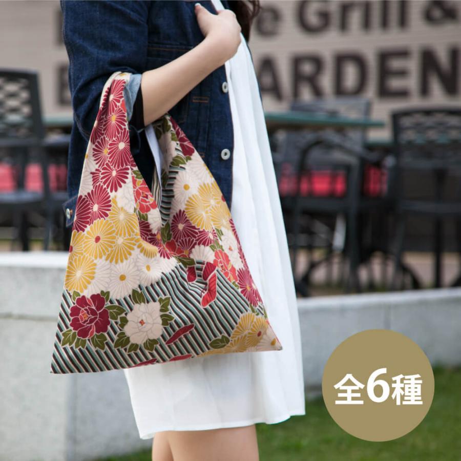 あずま袋 あづま袋 風呂敷バッグ レトロフラワー 和柄エコバッグ