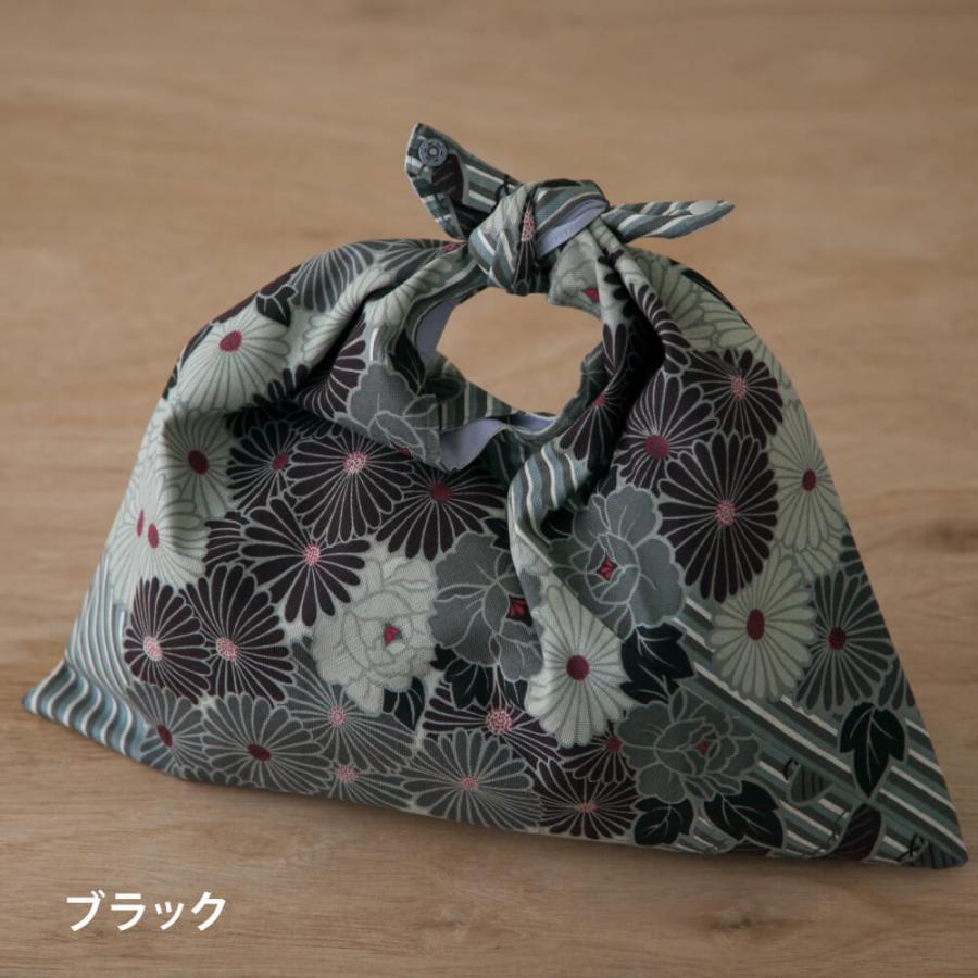 東袋（ あずま袋 あづま袋 ） レトロフラワー 風呂敷バッグ 和柄 エコ