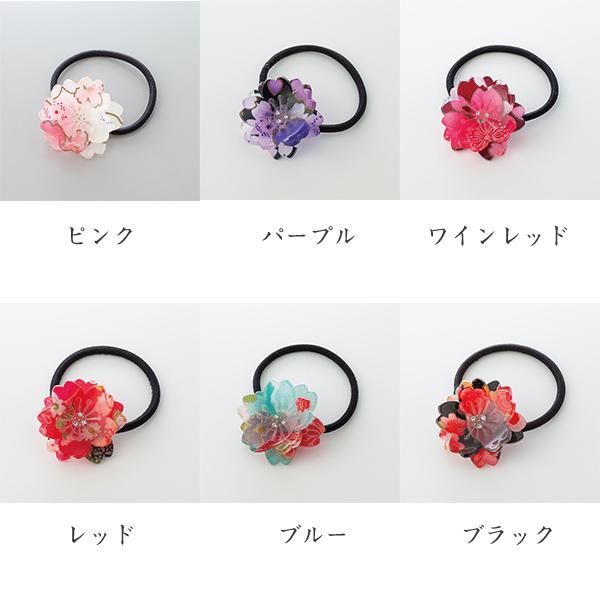 ヘアゴム ヘアアクセサリー おしゃれ レディース 和柄 桜 : 豊かな