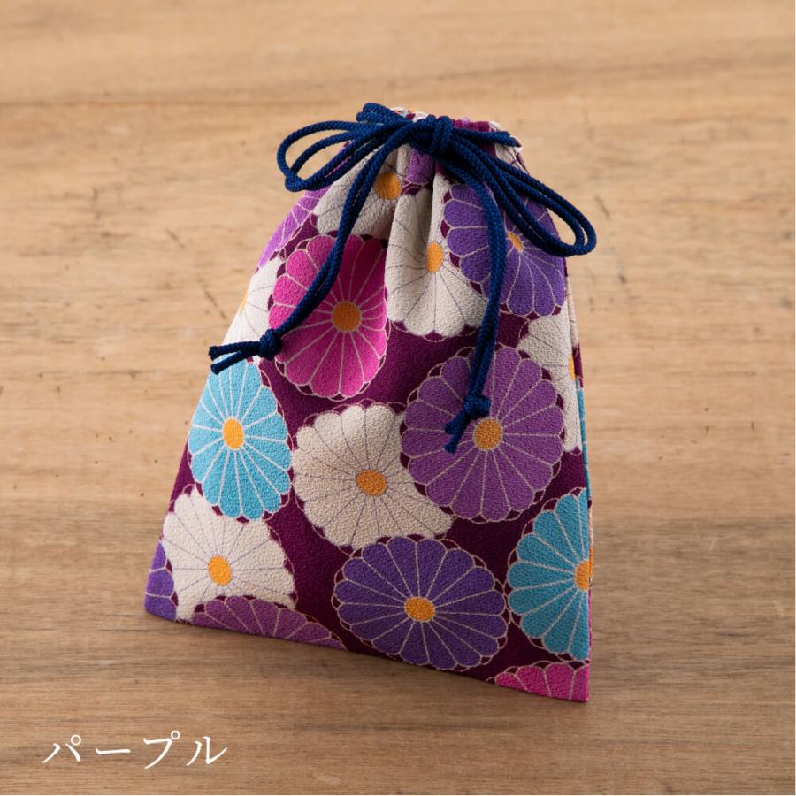 御朱印帳 袋 巾着袋 菊華 巾着 和柄 御朱印帳袋 和モダン : 豊かな