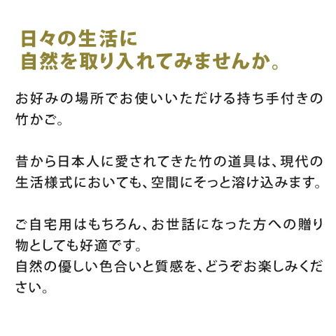 ゴマコチ 竹かご 竹籠 持ち手 竹 バスケット おしゃれ 日本製 収納｜corazon-noren｜10