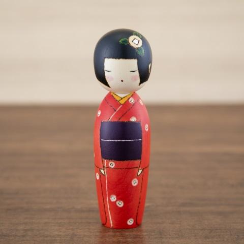 竹久夢二 こけし 椿 レトロ モダン 大正 沖いづみ 花 水木 みずき 創作こけし 赤 かわいい お Ty 豊かなくらしの道具店 のレンyahoo 店 通販 Yahoo ショッピング