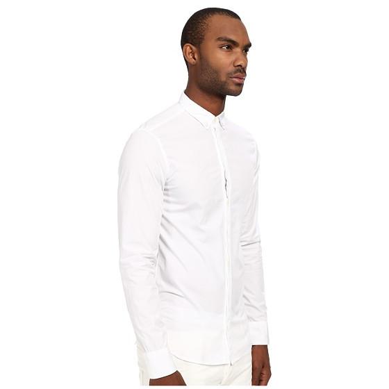 ワンサイズ 別倉庫からの配送 16年 新作 最新商品 大人気 ブランド 人気ブランド Pierre Balmain Hidden Placket Button Up ピエール バルマン Button Up Shirts Men メンズ White シャツ カジュアルシャツ メンズファッション ワンサイズ 757 Kunichang Com
