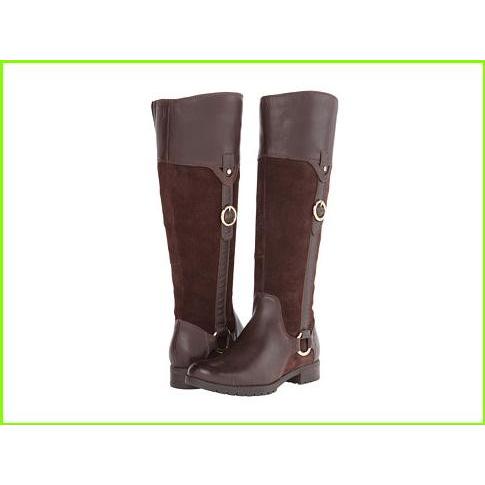 全国組立設置無料 Rockport Tristina Buckle Riding Boot Wide Calf ロックポート Boots Women レディース Ebano Leather Suede Es 初回限定 Assinatura Ionline Pt