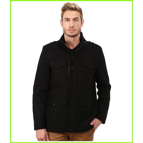 使い勝手の良い Wool Reaction Cole Kenneth 人気ブランド ブランド 大人気 最新商品 新作 16年 Car Black メンズ Men Outerwear Coats ケネスコール Coat コート アウター
