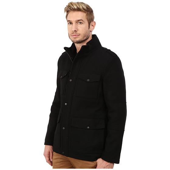 使い勝手の良い Wool Reaction Cole Kenneth 人気ブランド ブランド 大人気 最新商品 新作 16年 Car Black メンズ Men Outerwear Coats ケネスコール Coat コート アウター