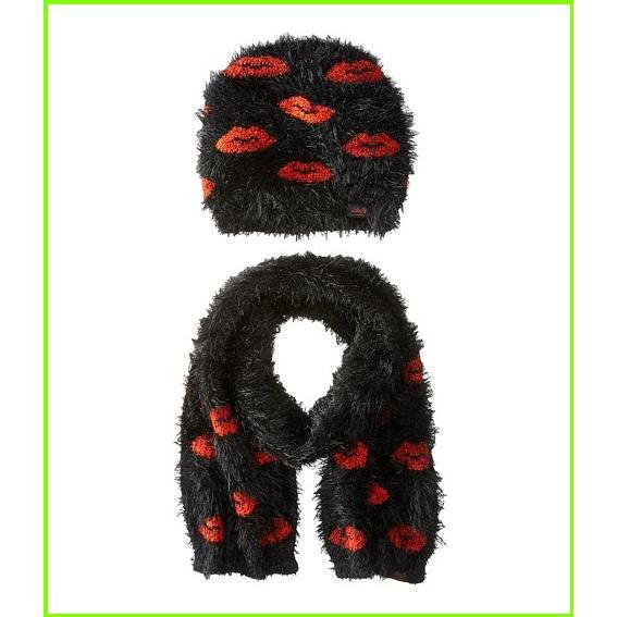 21セール Beanie Fur Faux Eyelash Ikks 人気ブランド ブランド 大人気 最新商品 新作 16年 Noir レディース Women Scarves Ikks Kids Kids Big Little Print Lip With Set Scarf 財布 帽子 ファッション小物 Headshotsbar Com