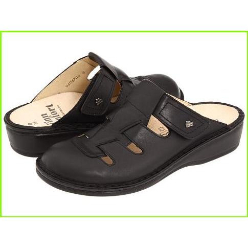 Finn Comfort Java 25 フィンコンフォート Clogs Mules Women レディース Black Nappa Leather Blusquare Org