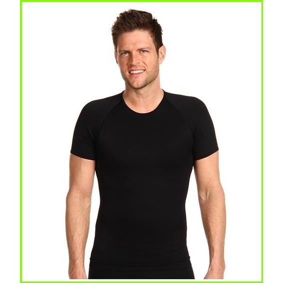 通販 新作 16年 最新商品 Black メンズ Men Shirts T Men For Spanx Neck Crew Performance Zoned Men For Spanx 人気ブランド ブランド 大人気 Tシャツ カットソー