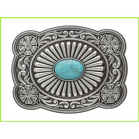 送料無料キャンペーン 新作 16年 最新商品 Silver Turquoise レディース Women Belts Western M F Buckle Rectangle Turquoise Edged Scallop Western M F 人気ブランド ブランド 大人気 財布 帽子 ファッション小物 Headshotsbar Com