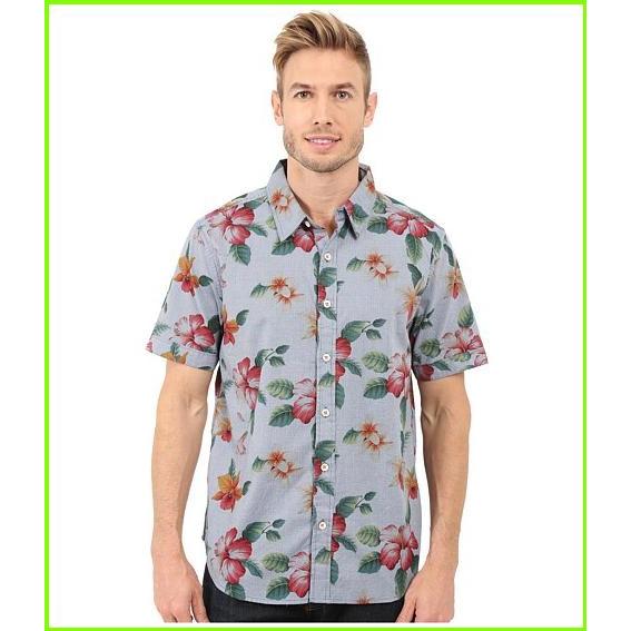 若者の大愛商品 Button Grit True Contrast W Shirt Sleeve Short Time Island Grit True 人気ブランド ブランド 大人気 最新商品 新作 16年 Up Chambray メンズ Men Shirts シャツ カジュアルシャツ