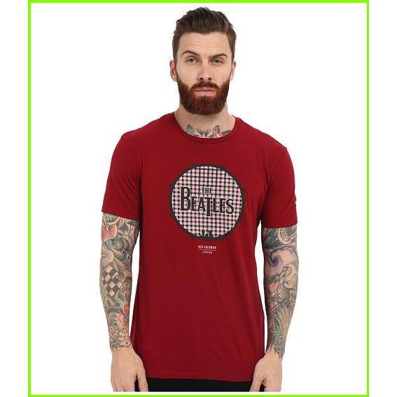 送料無料 Logo Drum Beatles Sleeve Short Sherman Ben 人気ブランド ブランド 大人気 最新商品 新作 16年 Tee Red Biking メンズ Men Shirts T ベンシャーマン Mb Tシャツ カットソー