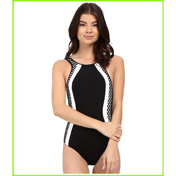 Jets By Jessika Allen Luxe High Neck One Piece Swimsuit Jets By Jessika Allen One Piece Swimsuits Women レディース Black White Midoriautoleather Mx