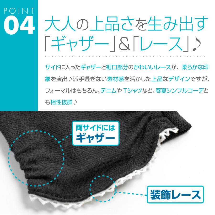 UVカット率99%以上(ブラック) 手袋 ショート 夏用 おしゃれ レディース 滑り止め 指出し 指なし 薄手 甲側コットン100％ メッシュ 裾口レース｜coreiina｜08