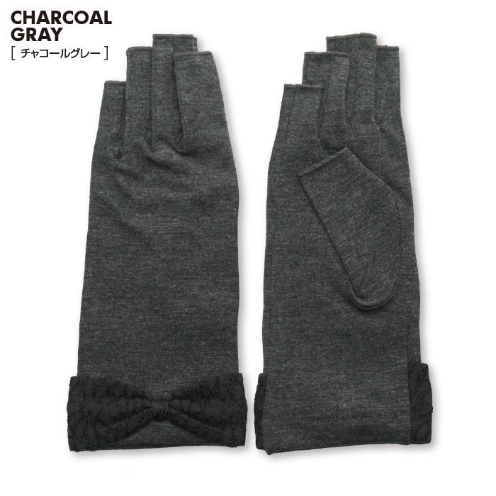 UVカット 手袋 ショート アームカバー指切り 夏用 接触冷感 レディース スマホ おしゃれ 指なし 大豆繊維 日焼け リボン プレゼント 送料無料 |  | 02