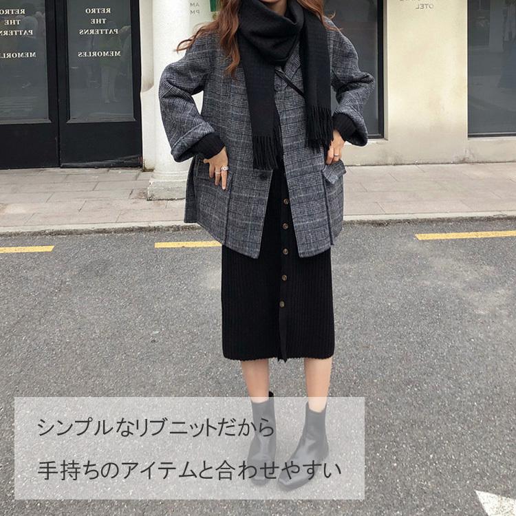マタニティ 服 妊婦服 授乳服 ワンピース 安い おしゃれ 春 秋 冬 お宮参り フォーマル 長袖 前開き リブニットワンピース 茶黒 1094 Core Lavish 通販 Yahoo ショッピング