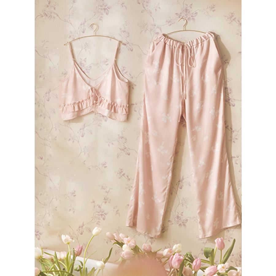 ルームウェア レディース 上下セット 春 夏 春夏 キャミソール パンツ