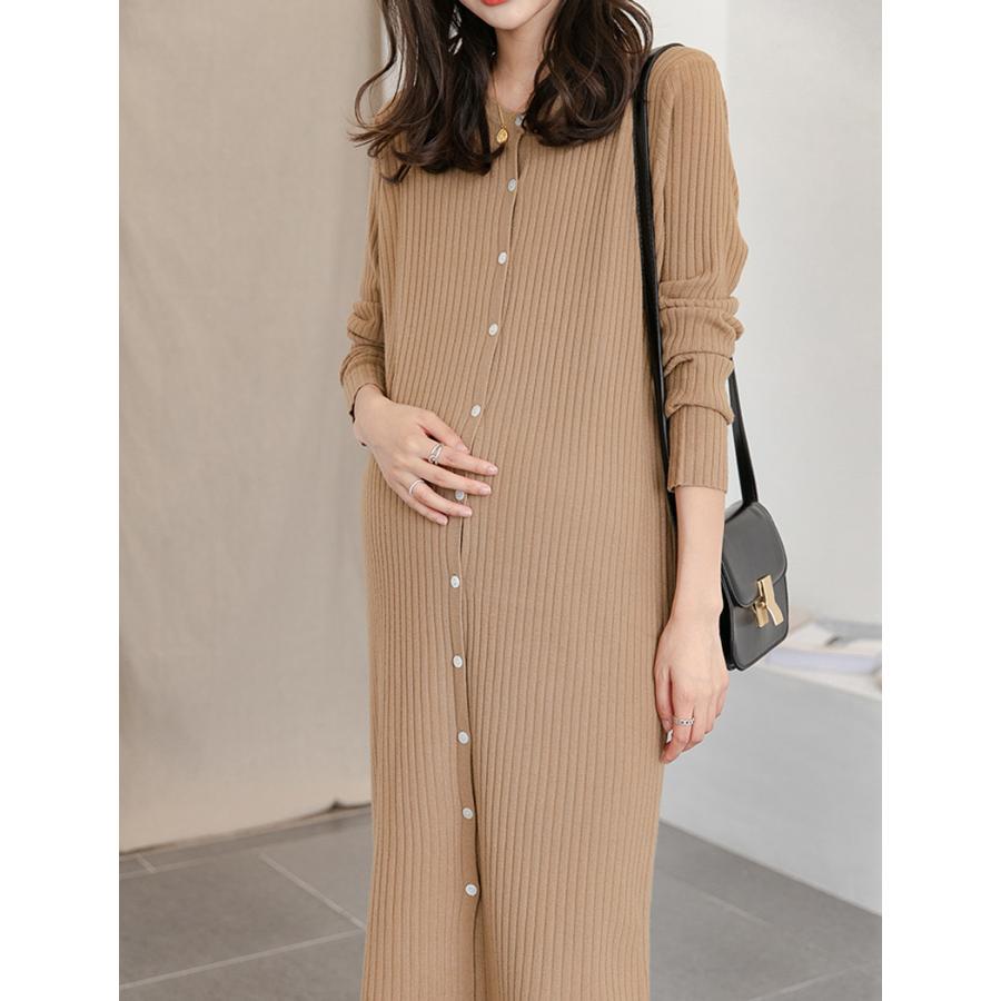 マタニティ 服 妊婦服 授乳服 ワンピース 安い おしゃれ 春 秋 冬 お宮参り フォーマル 長袖 前開き レディース |  | 06
