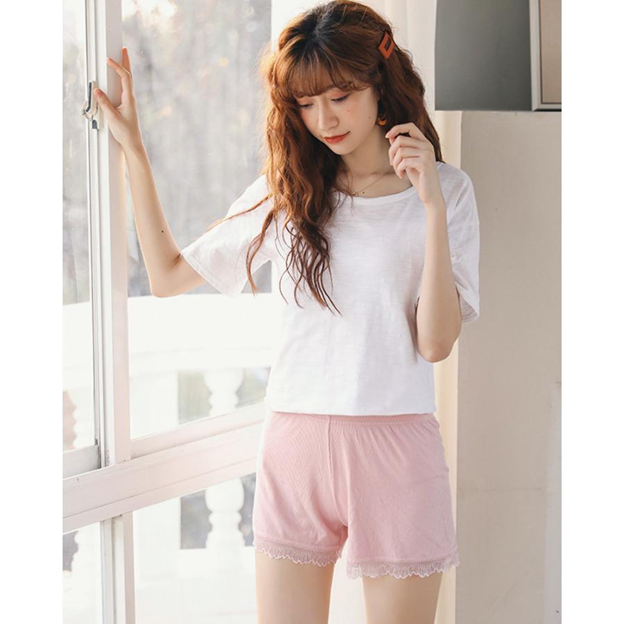 ペチパンツ レース リブ インナーパンツ ペチコート 冷感素材 透け 防止 ショート キュロット レディース |  | 11