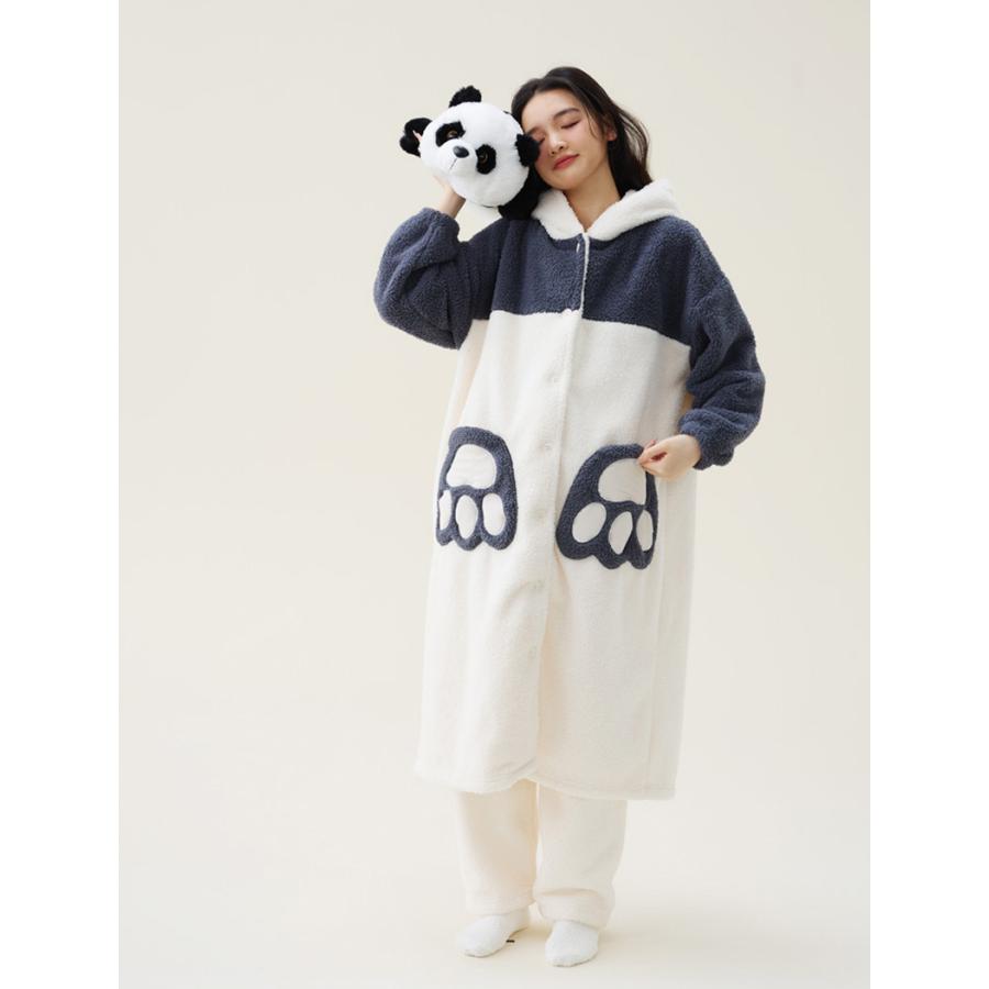 着る毛布 パンダ ルームウェア レディース 長袖 暖かい もこもこ 大きいサイズ 秋 冬 春 カワイイ かわいい ルームウェア メンズ |  | 06